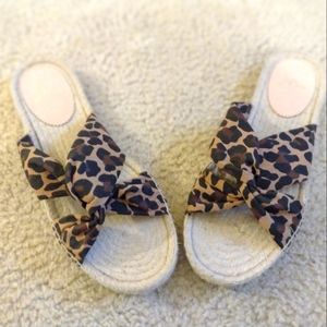 J Crew Leopard Print Sandals